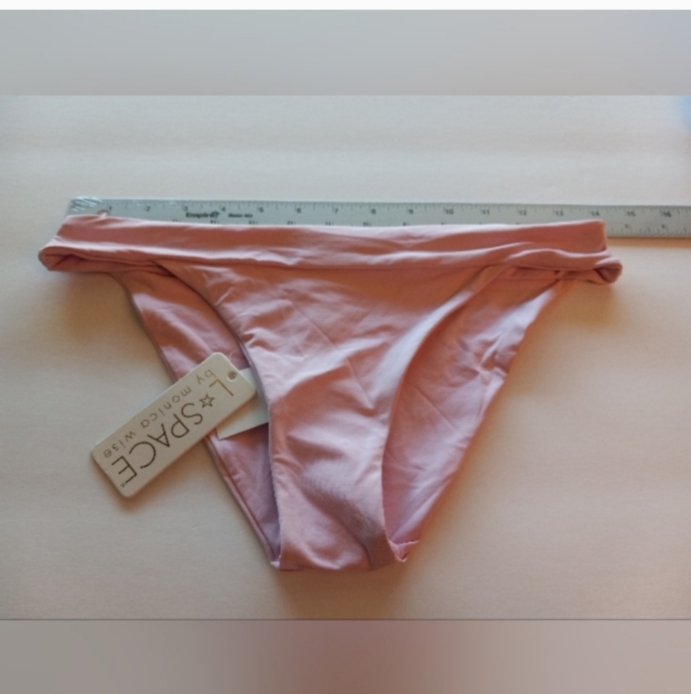 L*Space Veronica Classic Cut Solid Bikini Swim Bottoms *flawed* - Picture 3 of 11